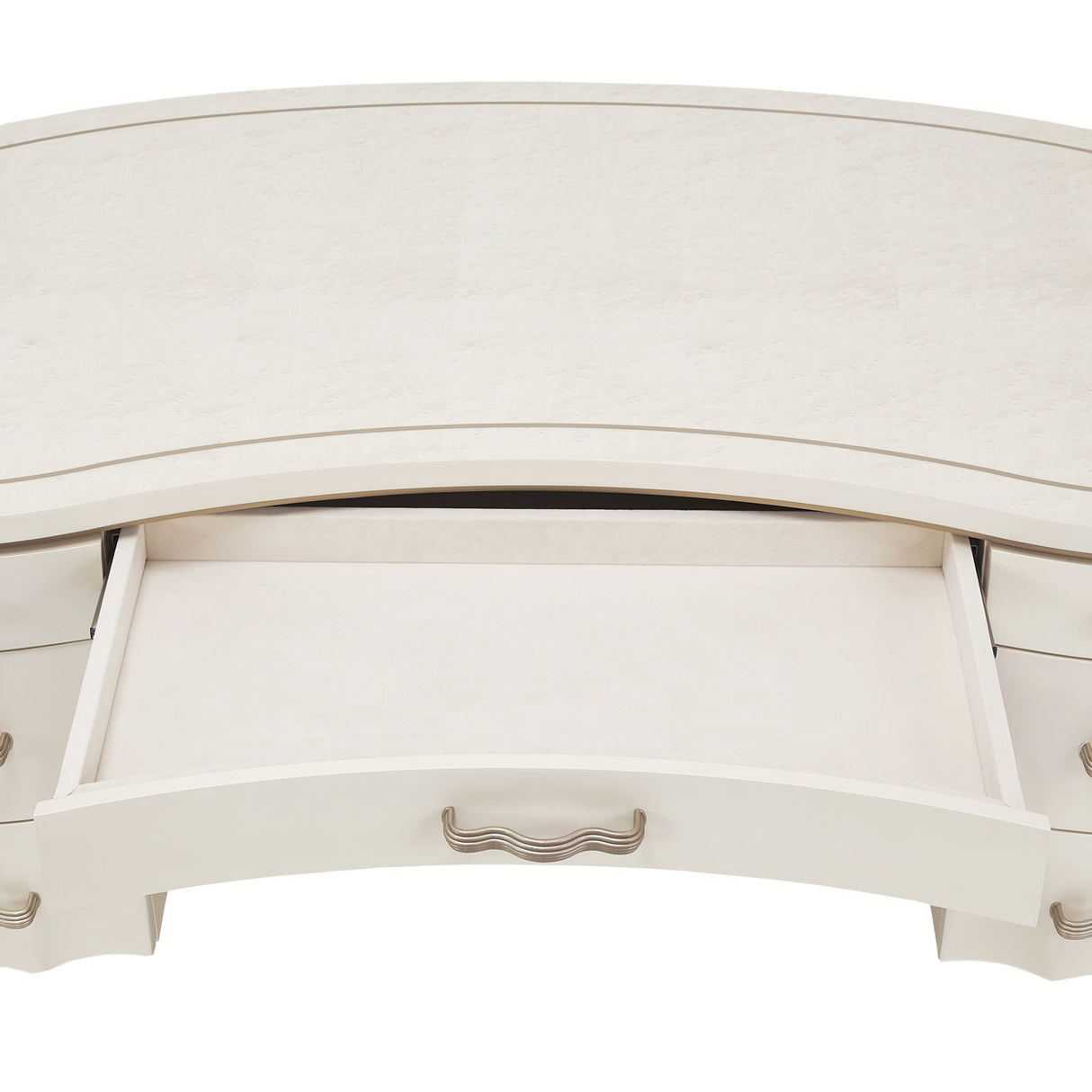 London Place Creamy Pearl Desk from Michael Amini - Luna Furniture