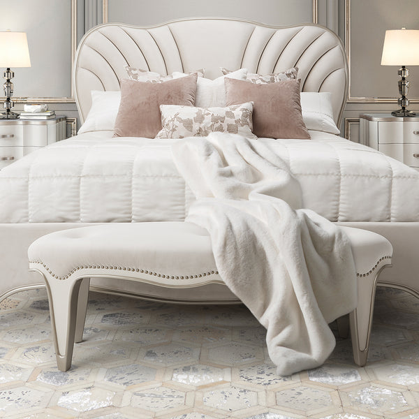 London Place Creamy Pearl Accent Bench