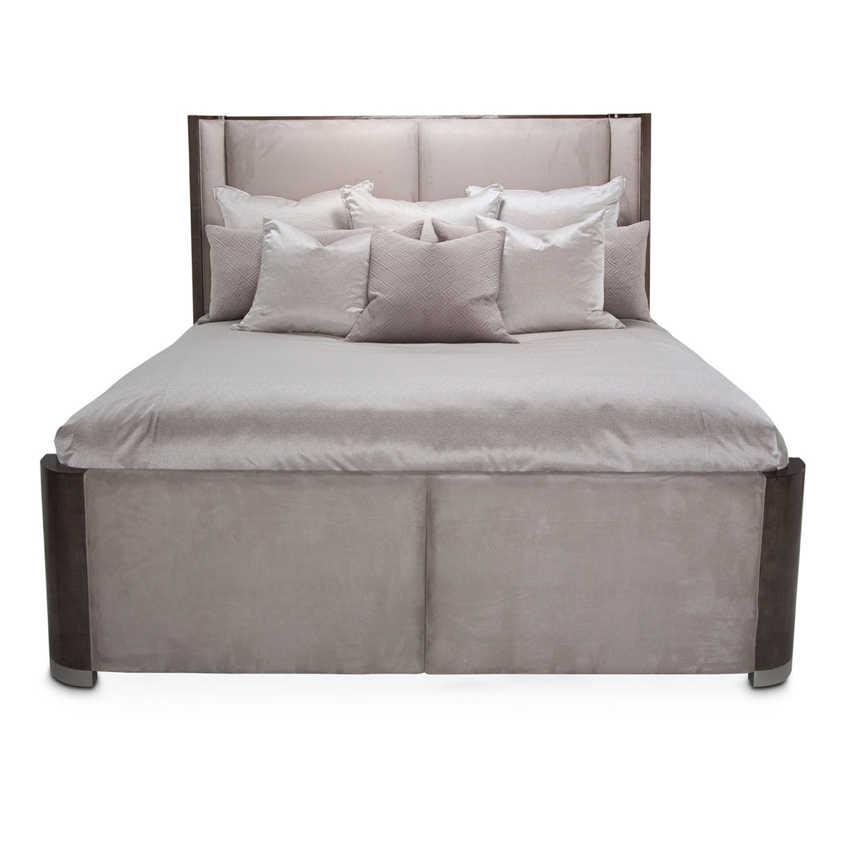 Roxbury Park Slate Queen Dual-panel Bed from Michael Amini - Luna Furniture