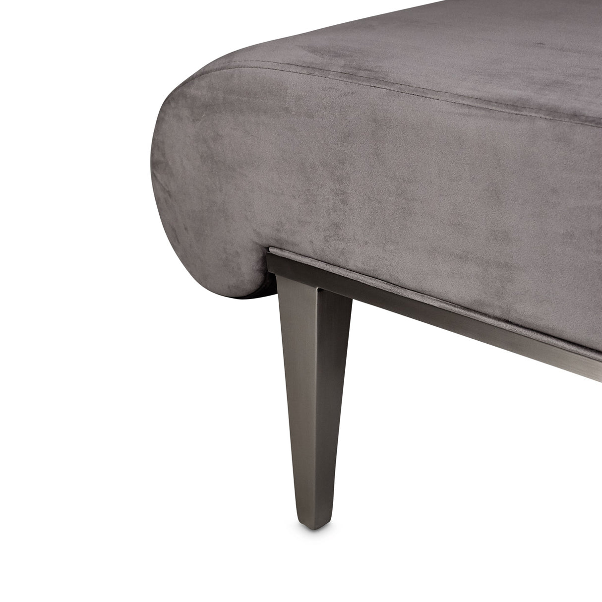 Roxbury Park Stainless Steel Chaise Gray Pearl from Michael Amini - Luna Furniture