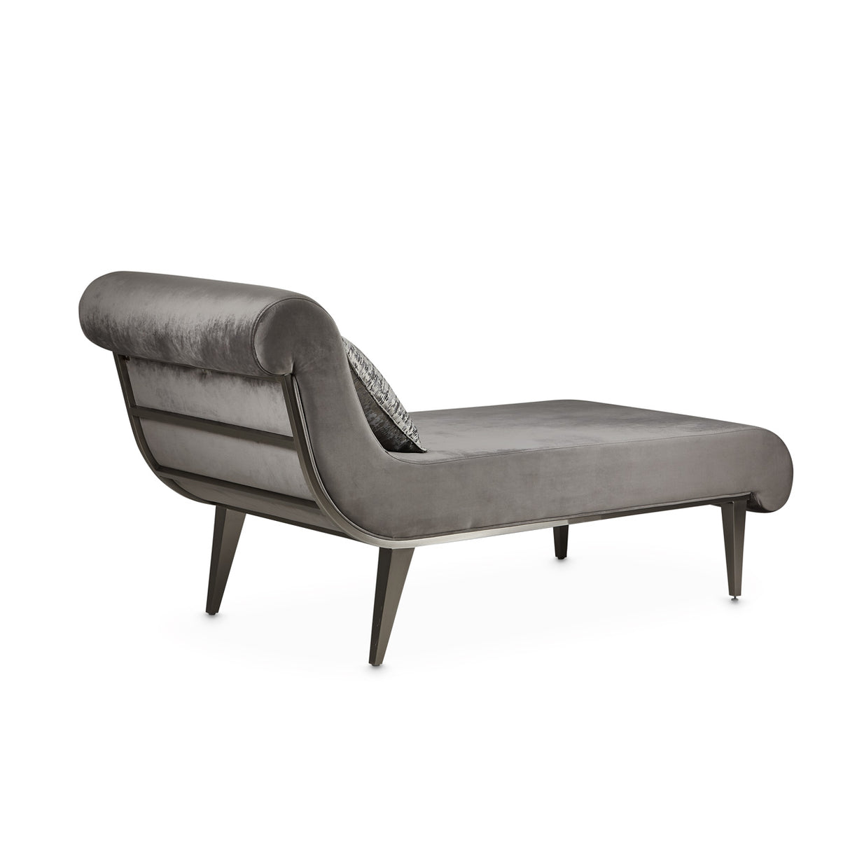 Roxbury Park Stainless Steel Chaise Gray Pearl from Michael Amini - Luna Furniture