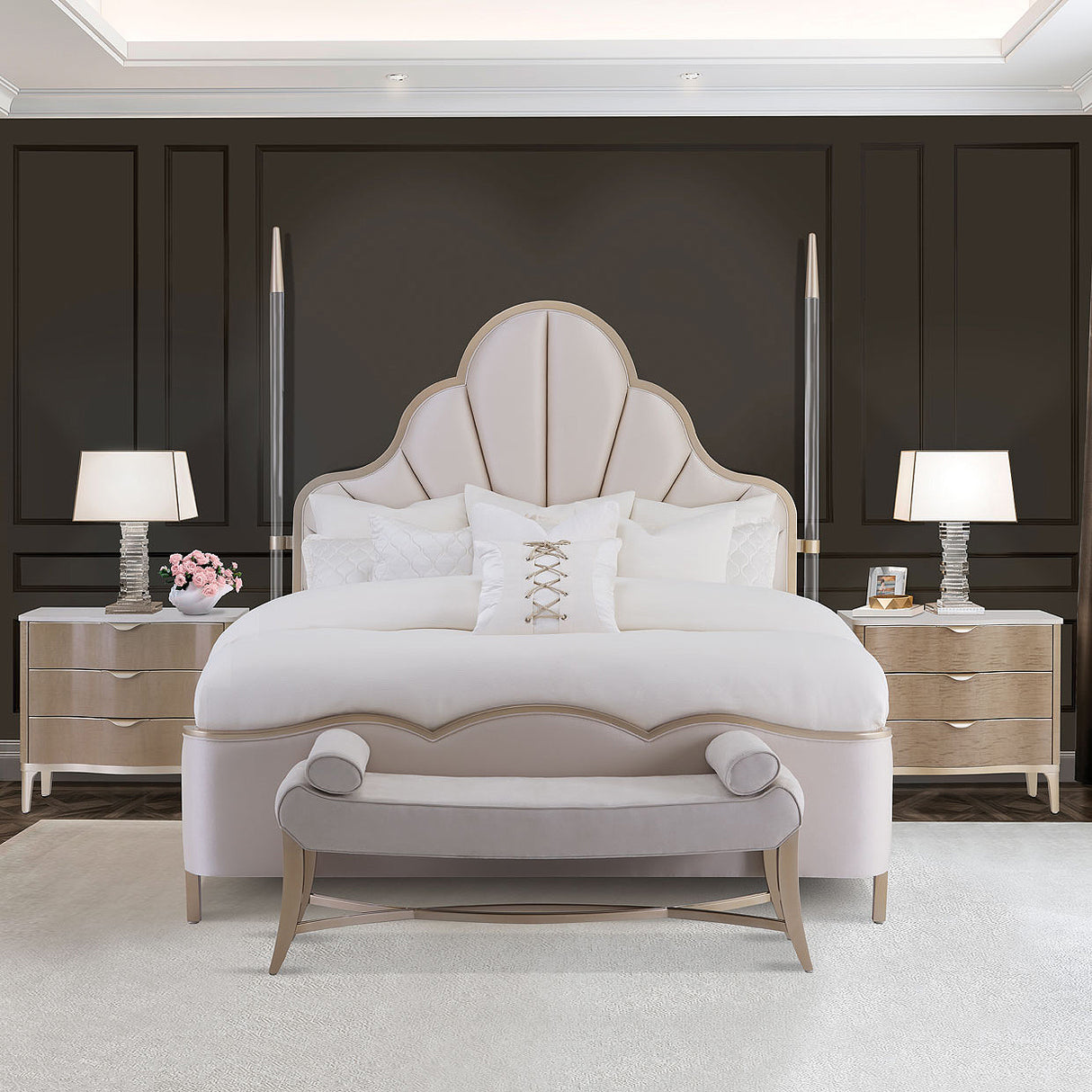 Malibu Crest Blush Nightstand from Michael Amini - Luna Furniture