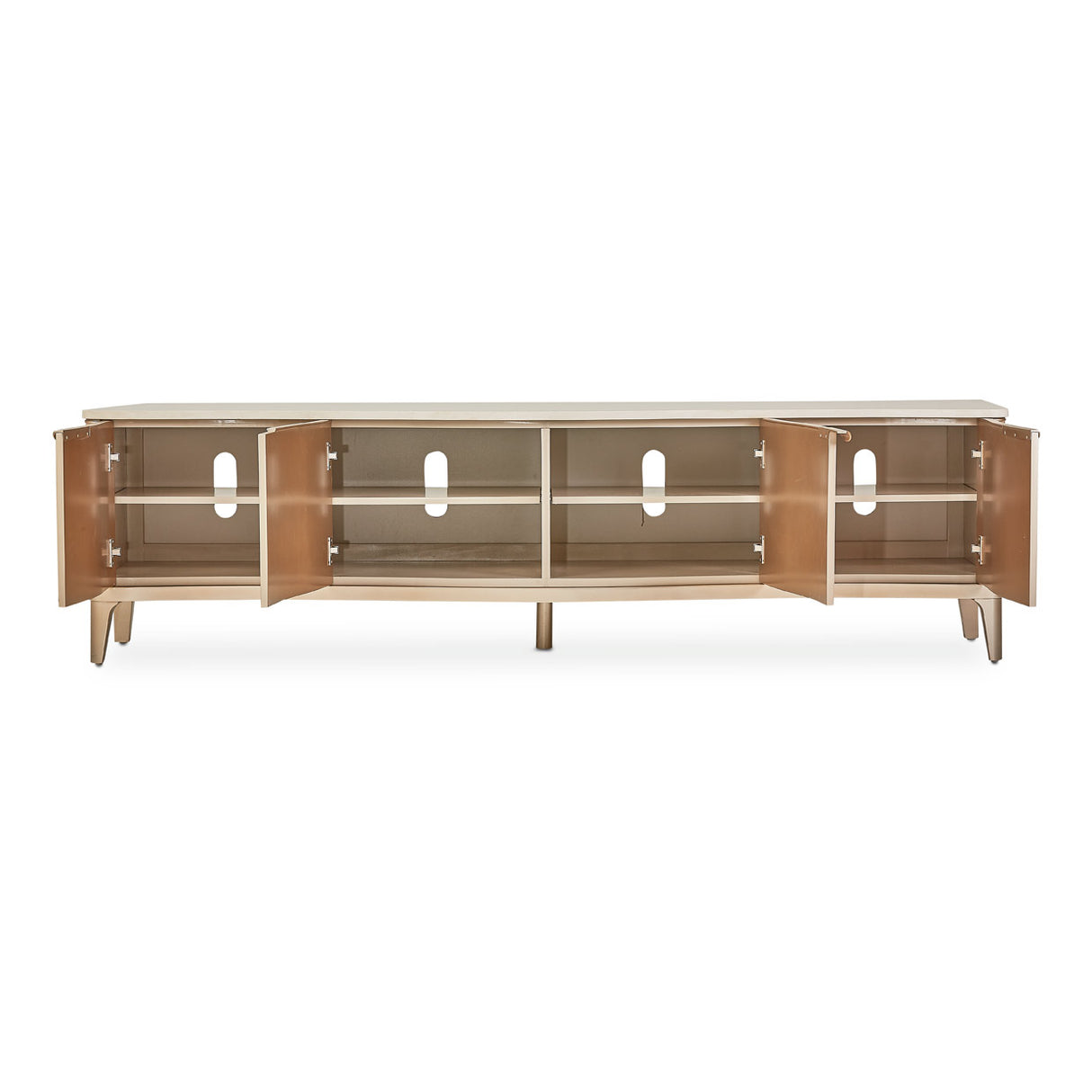 Malibu Crest Blush Media Cabinet from Michael Amini - Luna Furniture