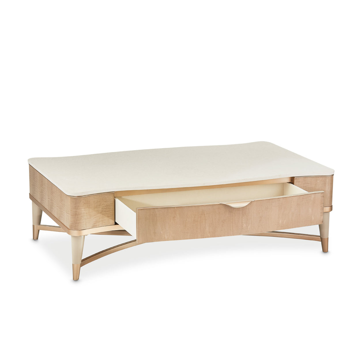 Malibu Crest Blush Rectangular Cocktail Table from Michael Amini - Luna Furniture