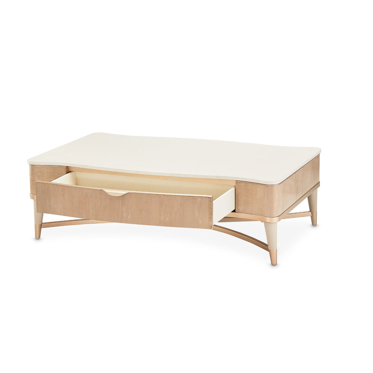 Malibu Crest Blush Rectangular Cocktail Table from Michael Amini - Luna Furniture