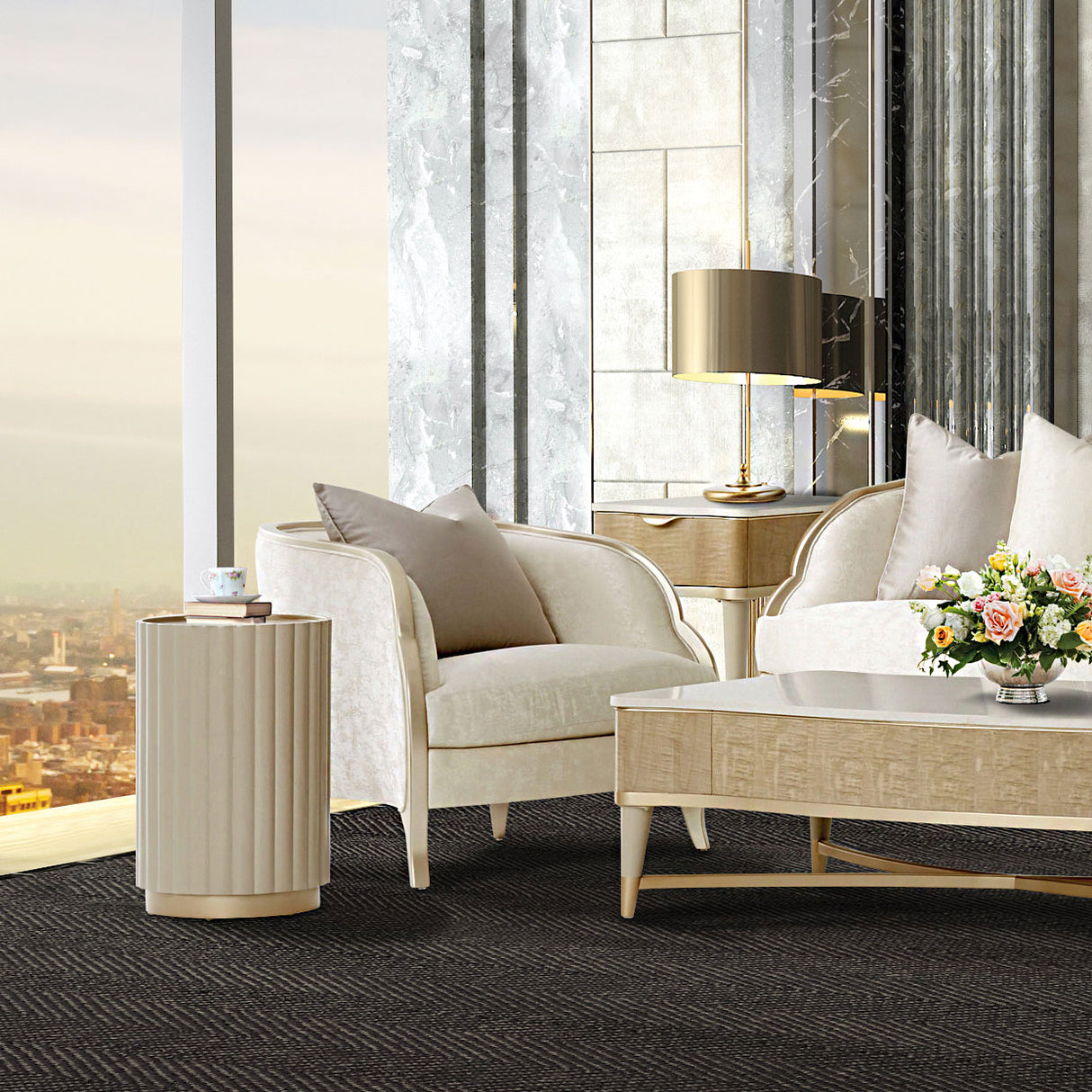 Malibu Crest Chardonnay Accent Chair from Michael Amini - Luna Furniture