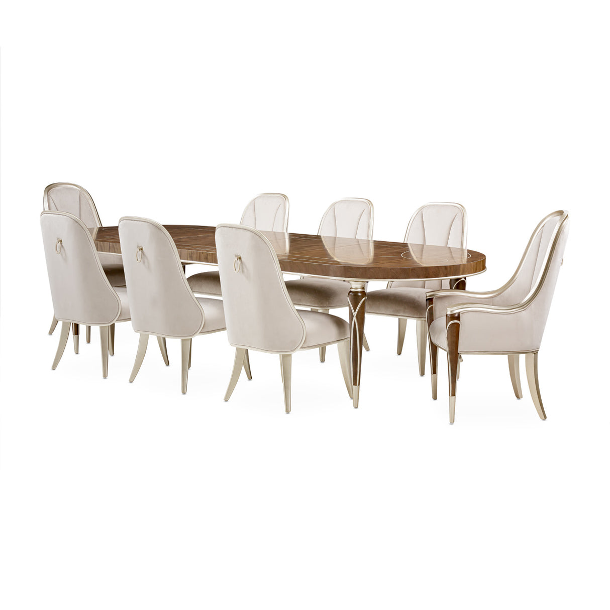 Villa Cherie Hazelnut Oval Dining Table from Michael Amini - Luna Furniture
