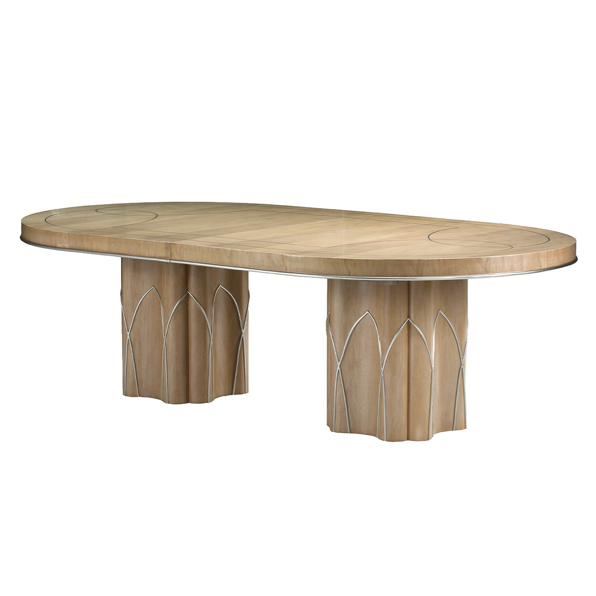 Villa Cherie Caramel Double Pedestal Dining Table from Michael Amini - Luna Furniture