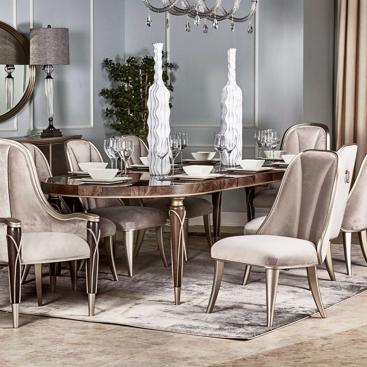 Villa Cherie Hazelnut Dining Side Chair from Michael Amini - Luna Furniture