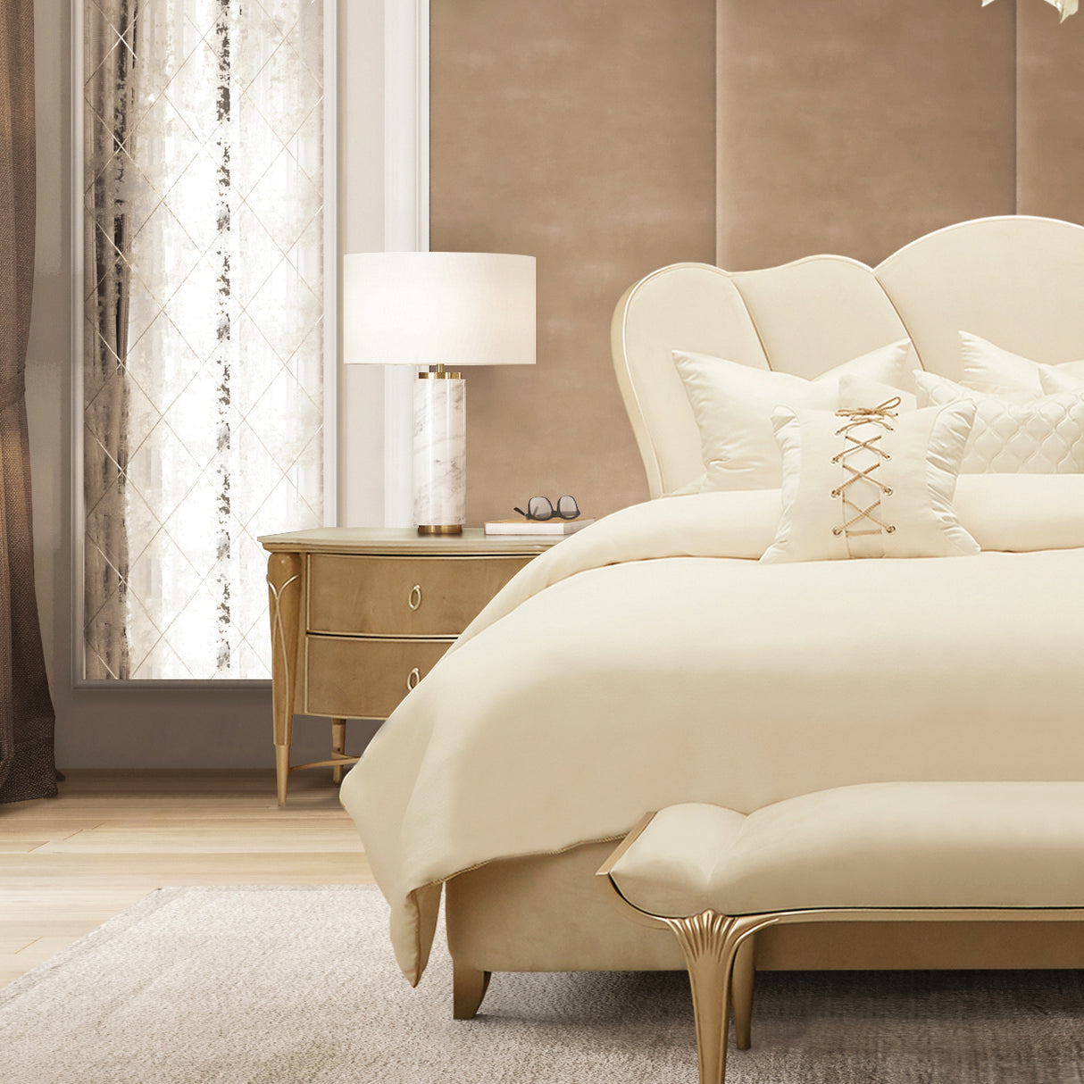 Villa Cherie Caramel Nightstand from Michael Amini - Luna Furniture
