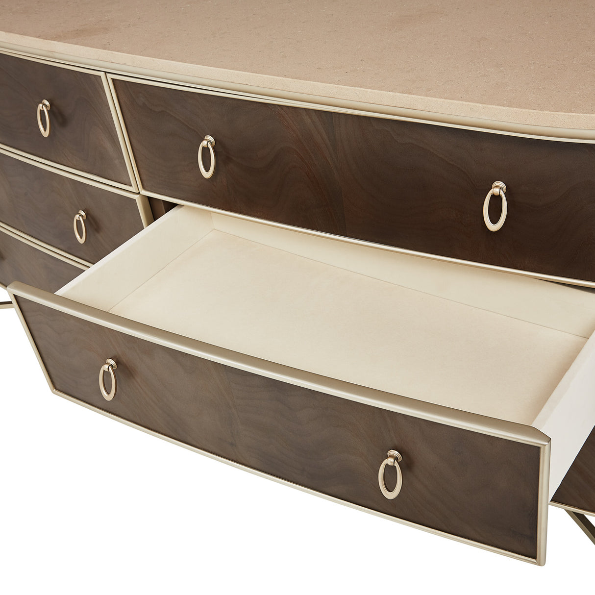 Villa Cherie Hazelnut Dresser With Mirror from Michael Amini - Luna Furniture