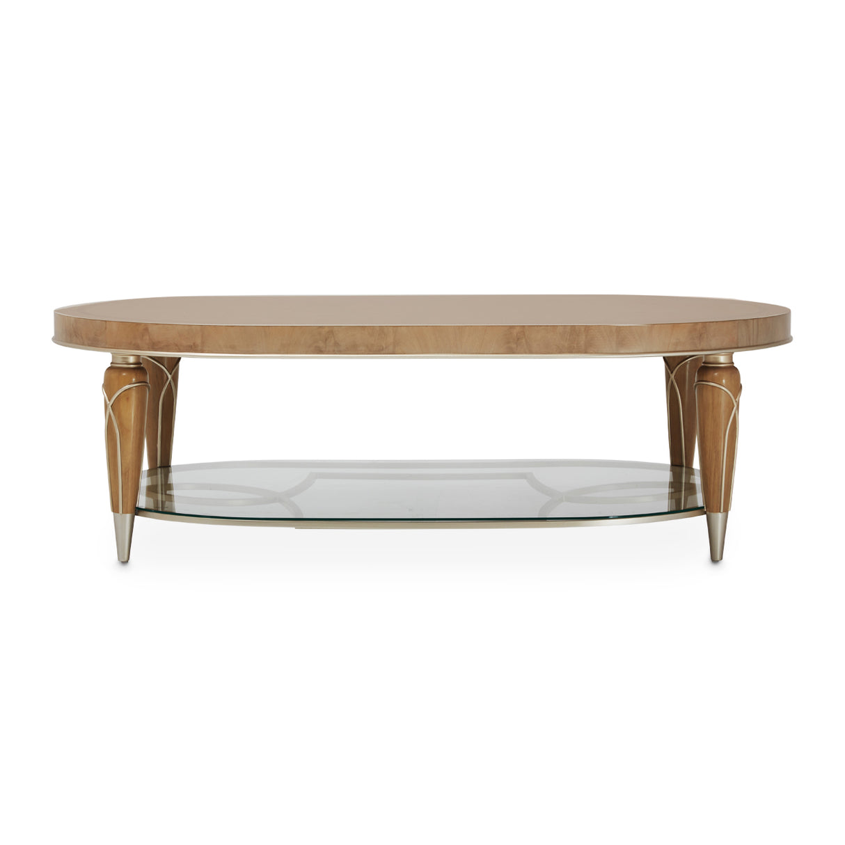 Villa Cherie Caramel Oval Cocktail Table from Michael Amini - Luna Furniture