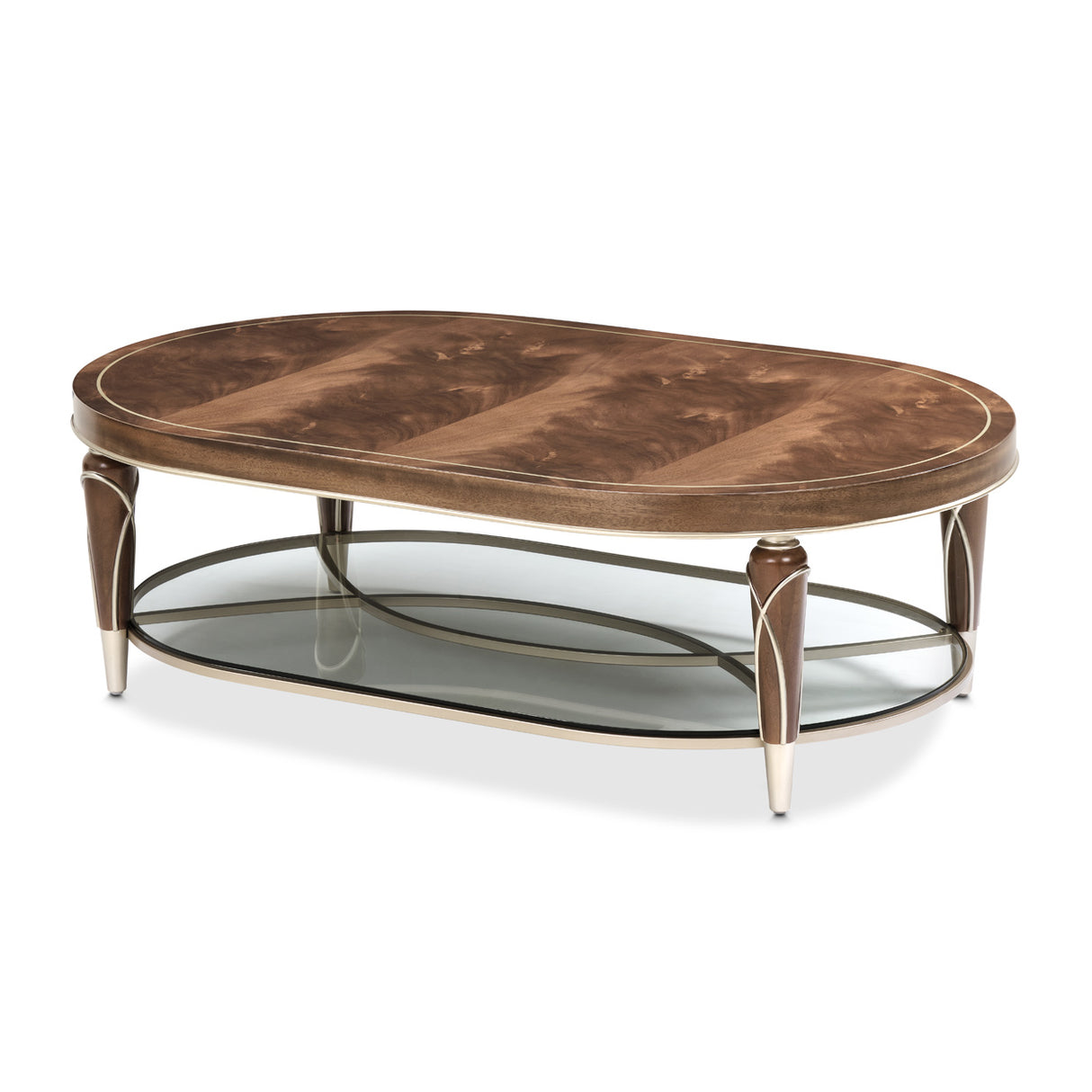 Villa Cherie Hazelnut Oval Cocktail Table from Michael Amini - Luna Furniture