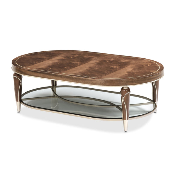 Villa Cherie Hazelnut Oval Cocktail Table
