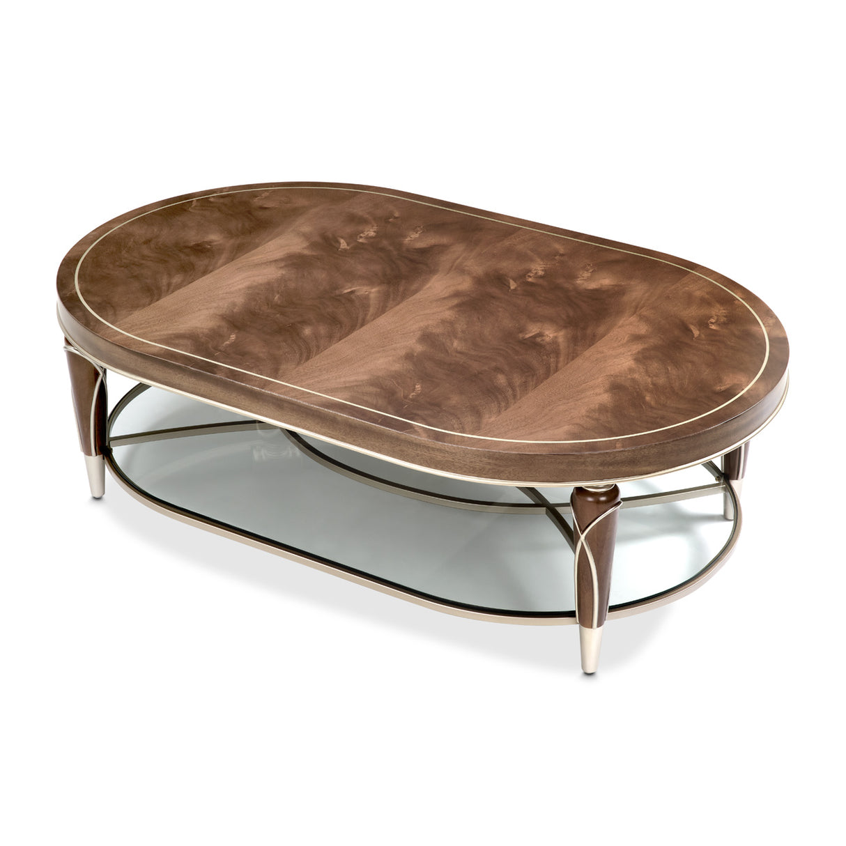 Villa Cherie Hazelnut Oval Cocktail Table from Michael Amini - Luna Furniture