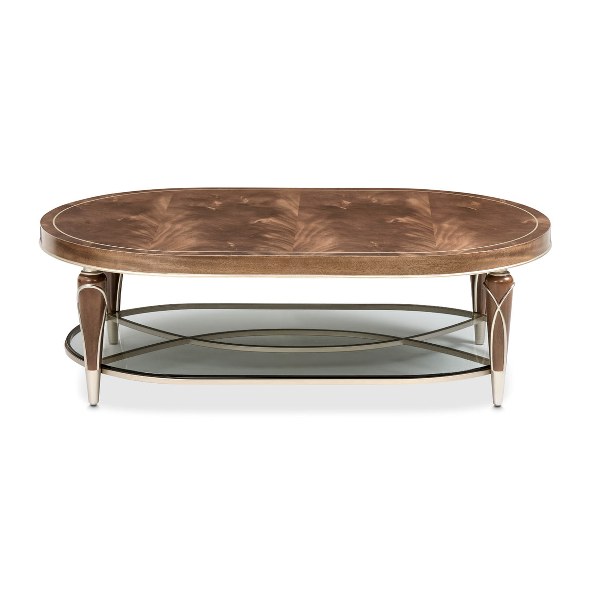 Villa Cherie Hazelnut Oval Cocktail Table from Michael Amini - Luna Furniture