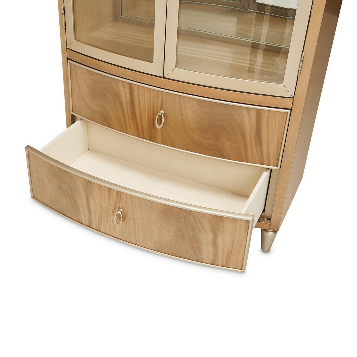 Villa Cherie Caramel Display Cabinet from Michael Amini - Luna Furniture
