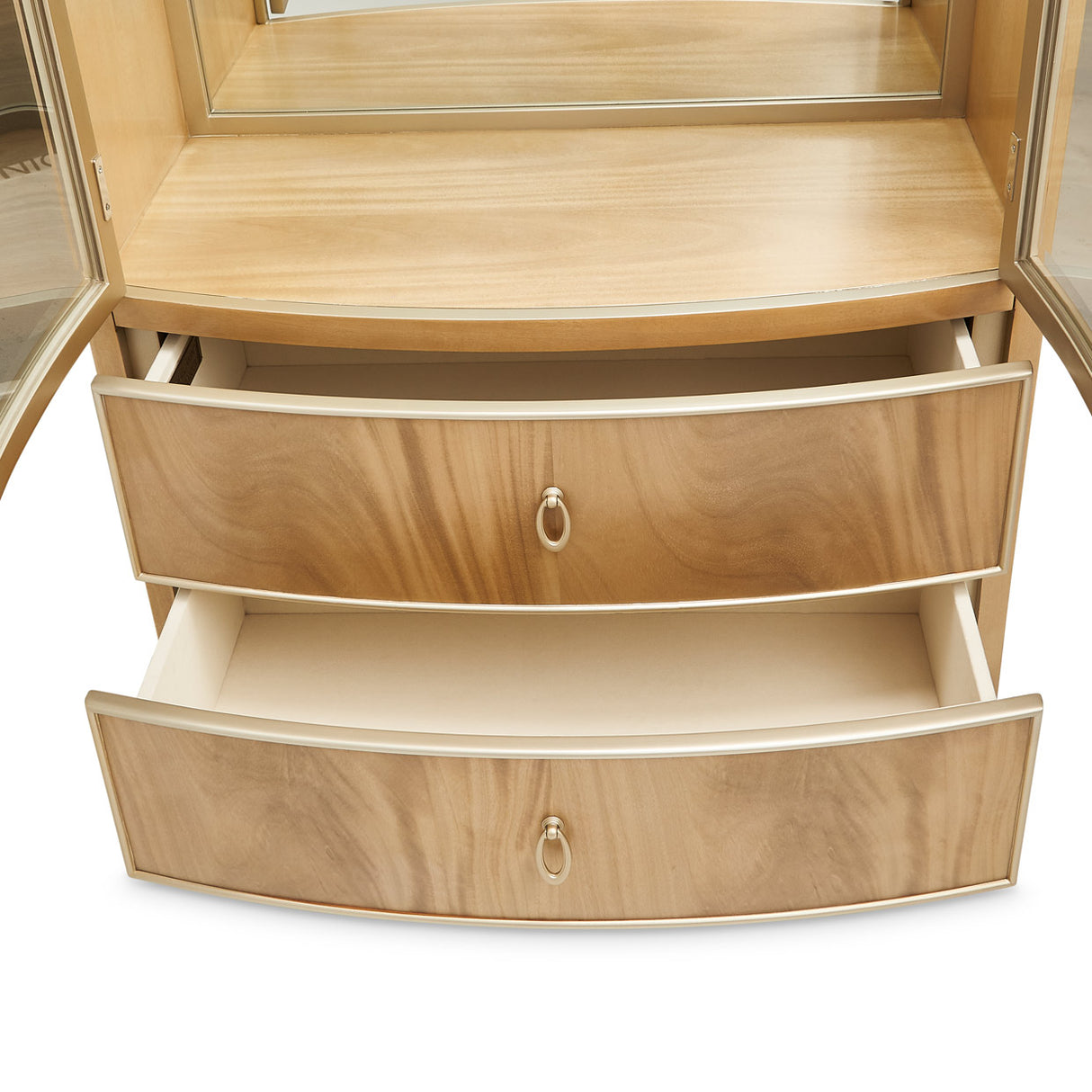 Villa Cherie Caramel Display Cabinet from Michael Amini - Luna Furniture