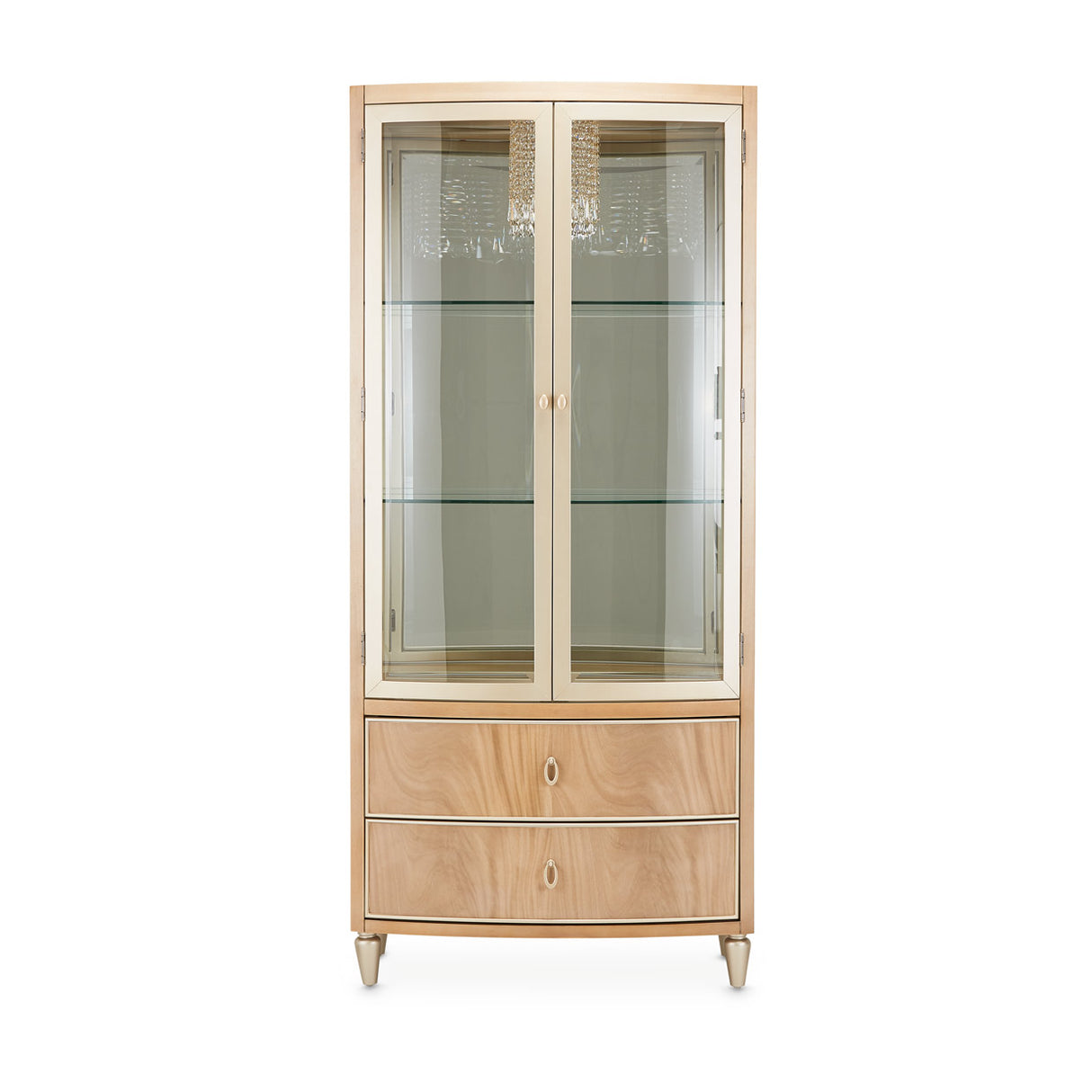 Villa Cherie Caramel Display Cabinet from Michael Amini - Luna Furniture