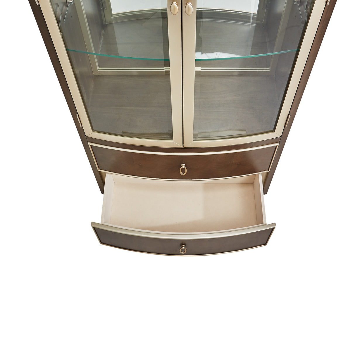 Villa Cherie Hazelnut Display Cabinet from Michael Amini - Luna Furniture