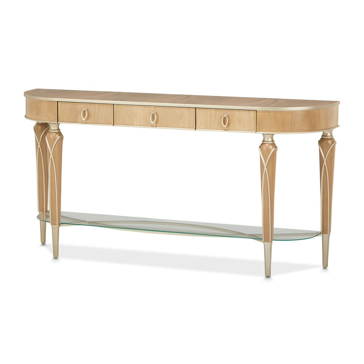 Villa Cherie Caramel Console Table from Michael Amini - Luna Furniture
