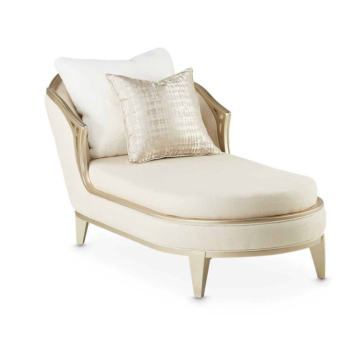 Villa Cherie Caramel Chaise from Michael Amini - Luna Furniture