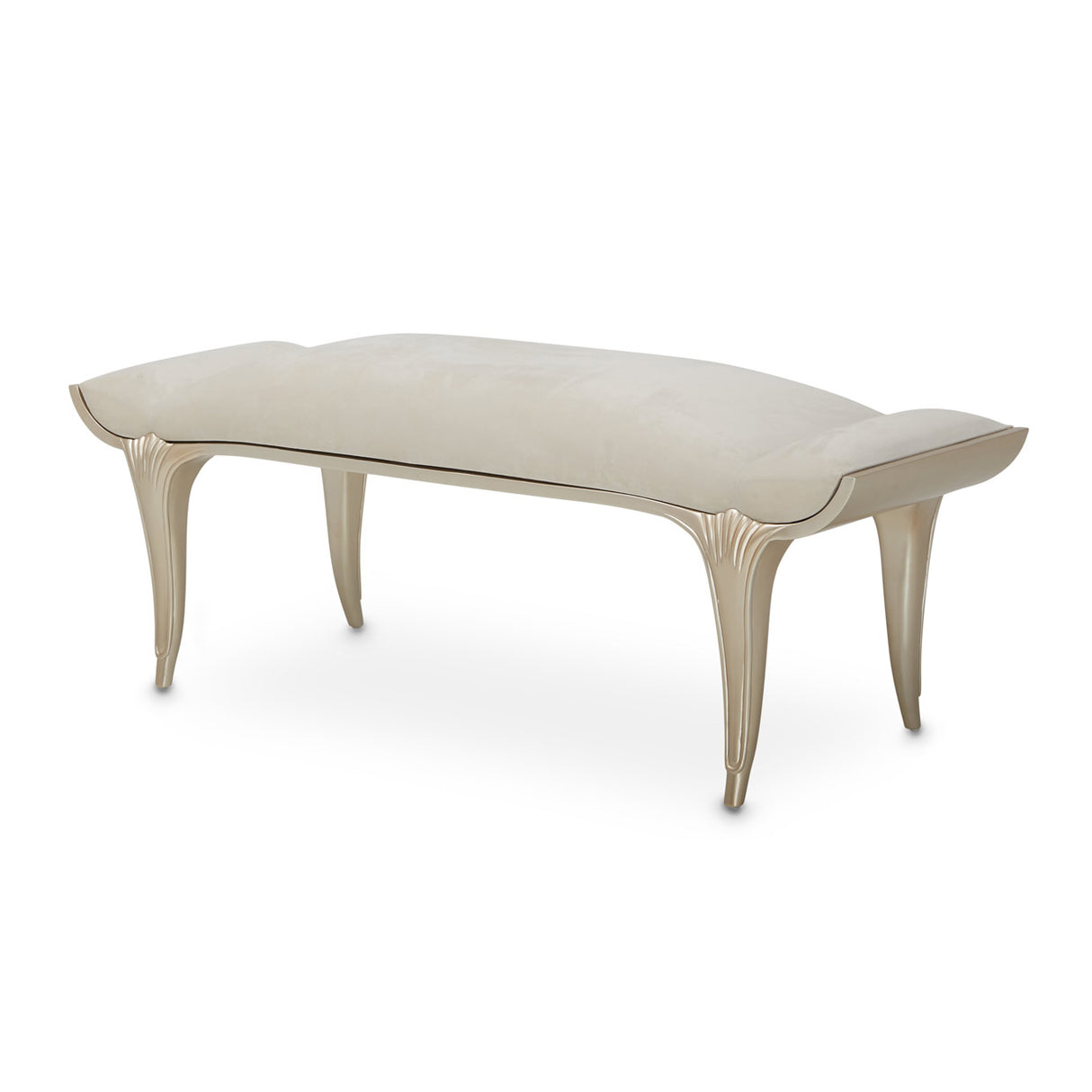 Villa Cherie Caramel Bed Bench from Michael Amini - Luna Furniture