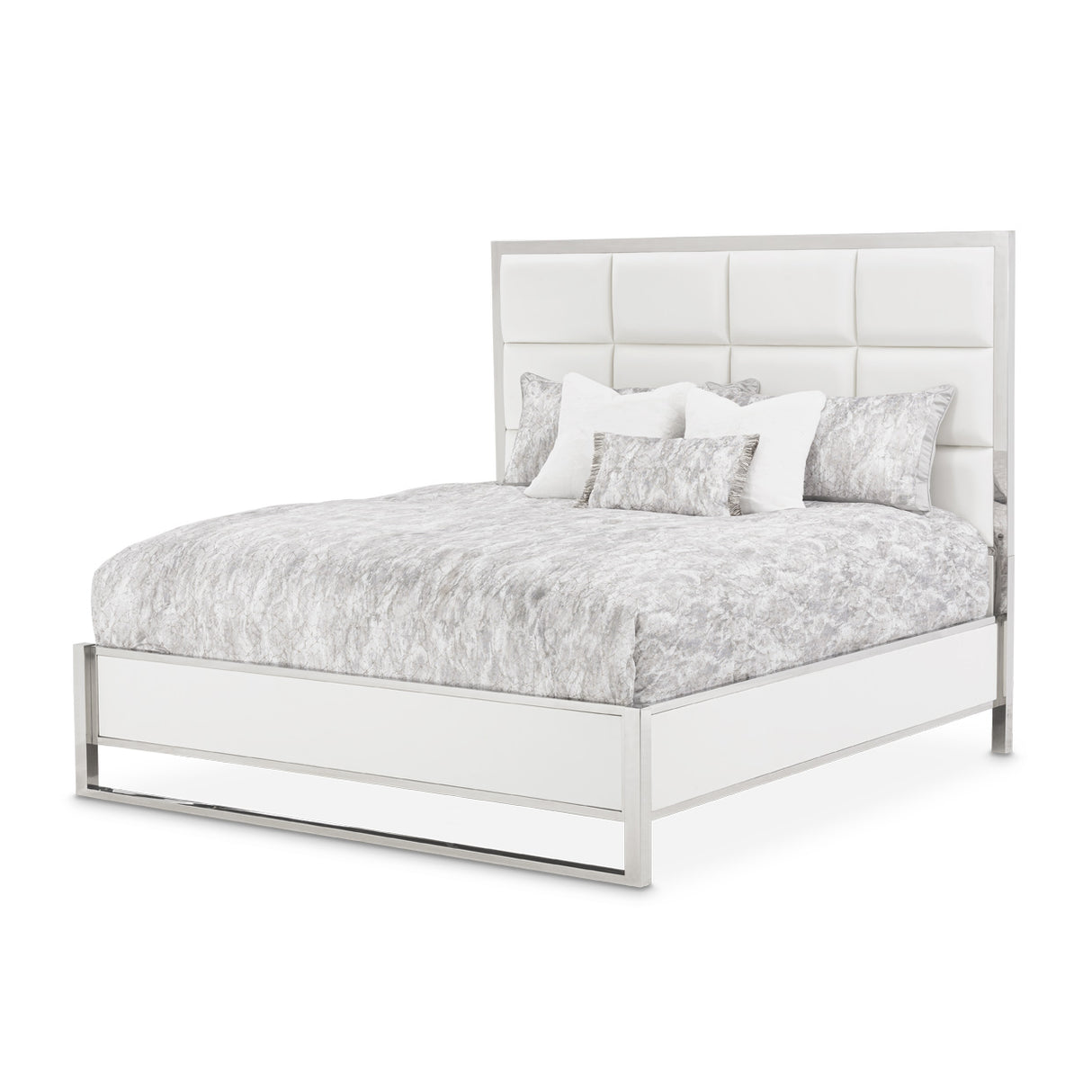 State St. Eastern King Short Metal Panel Bed (3 Pc) from Michael Amini - Luna Furniture
