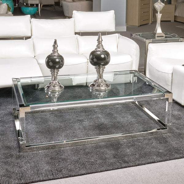 State St. Rectangular Cocktail Table with Acrylic Legs