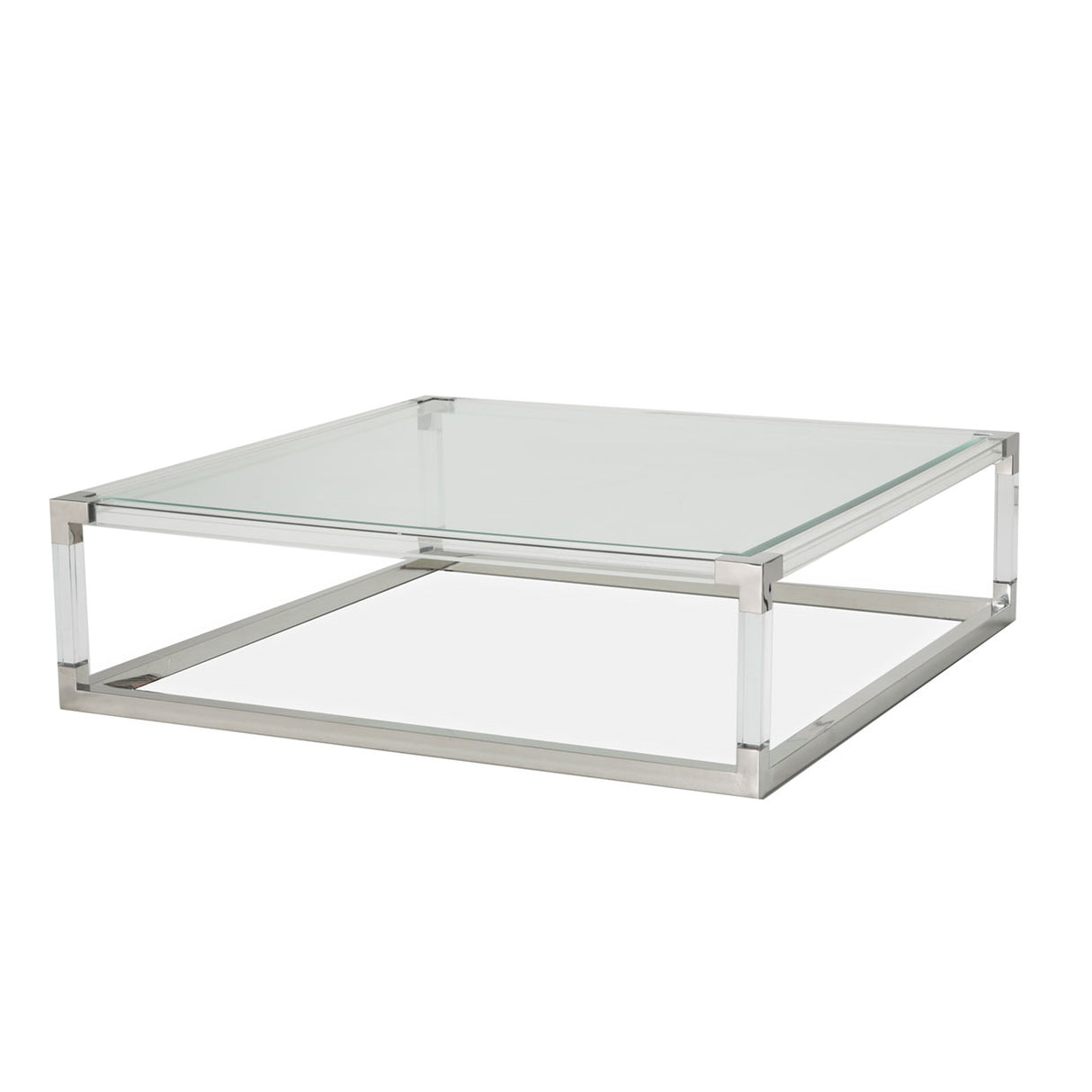 State St. Square Cocktail Table with Acrylic Legs