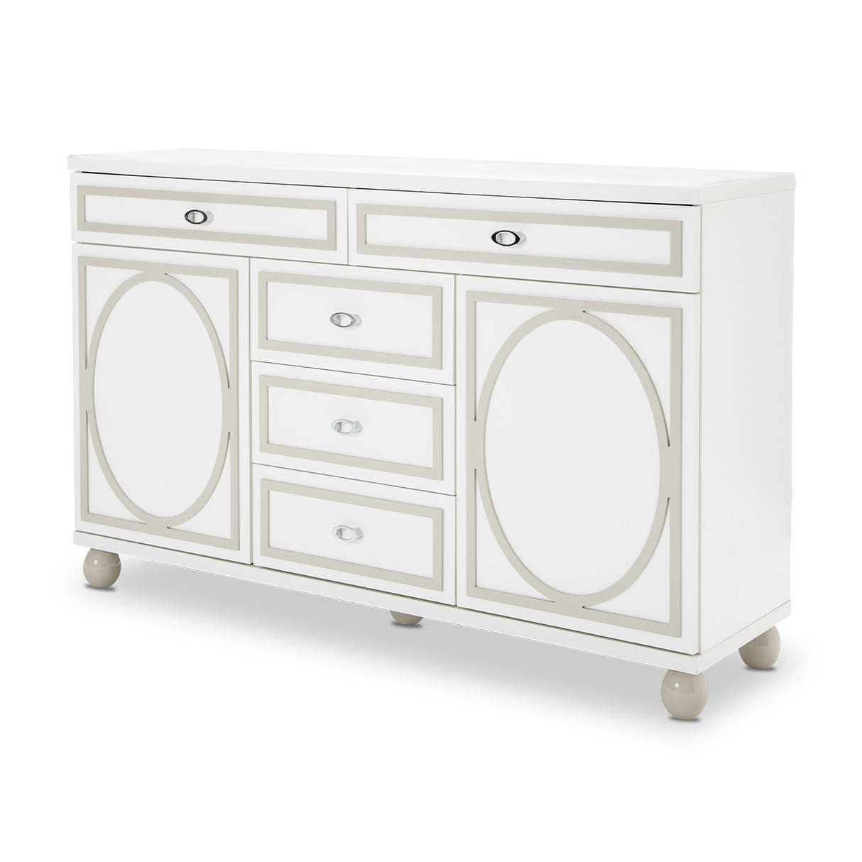 Sky Tower Cloud White Dresser from Michael Amini - Luna Furniture