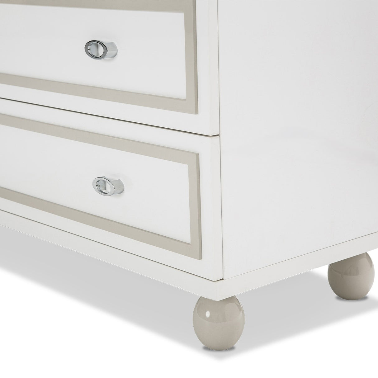 Sky Tower Cloud White 7-drawer Chest from Michael Amini - Luna Furniture