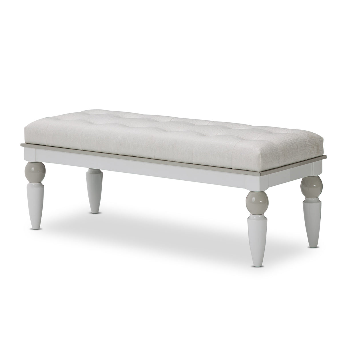 Sky Tower Cloud White Bedside Bench from Michael Amini - Luna Furniture