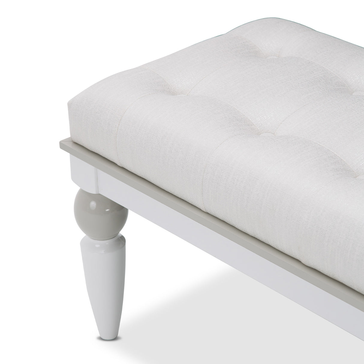 Sky Tower Cloud White Bedside Bench from Michael Amini - Luna Furniture