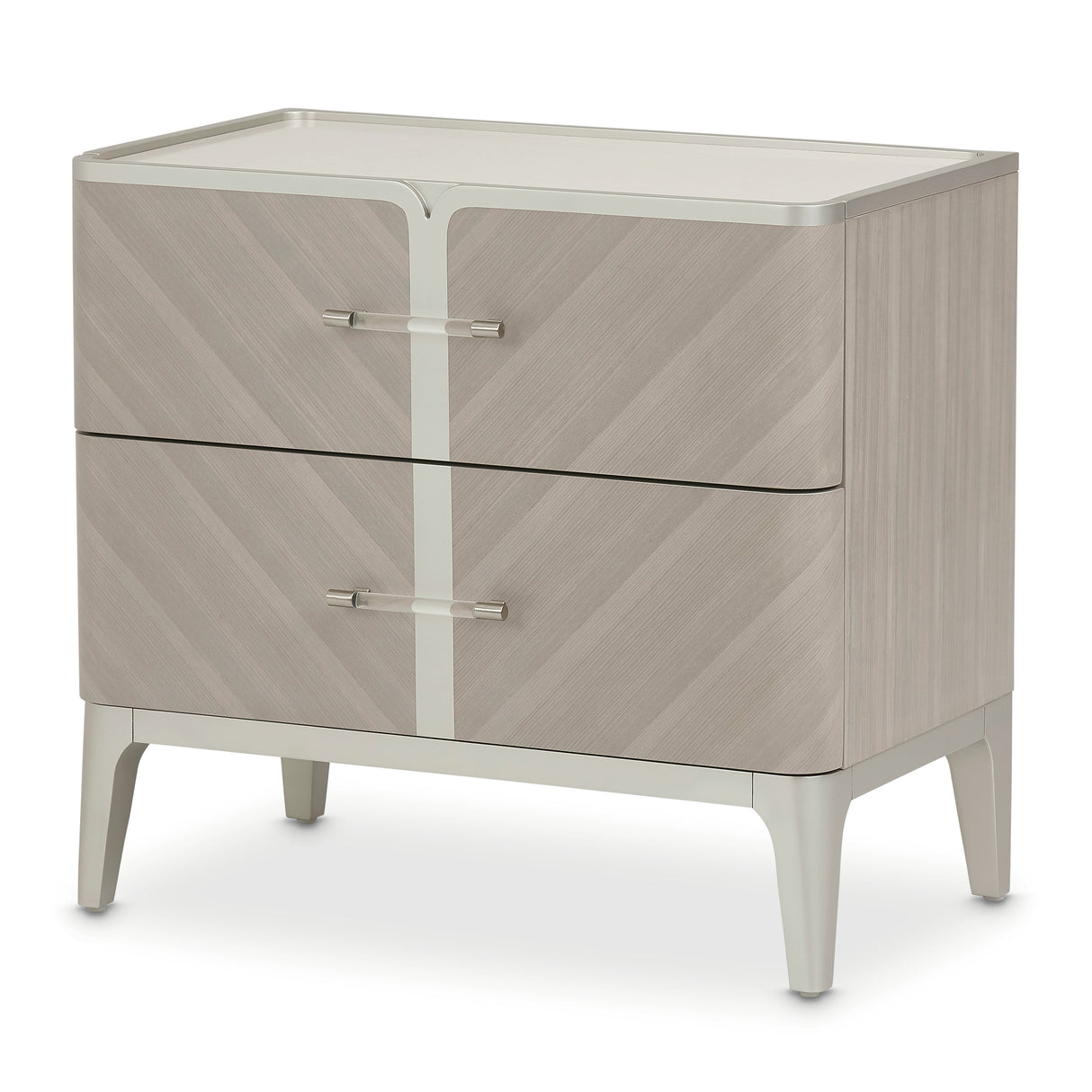 Lanterna Silver Mist Nightstand from Michael Amini - Luna Furniture