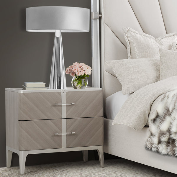 Lanterna Silver Mist Nightstand