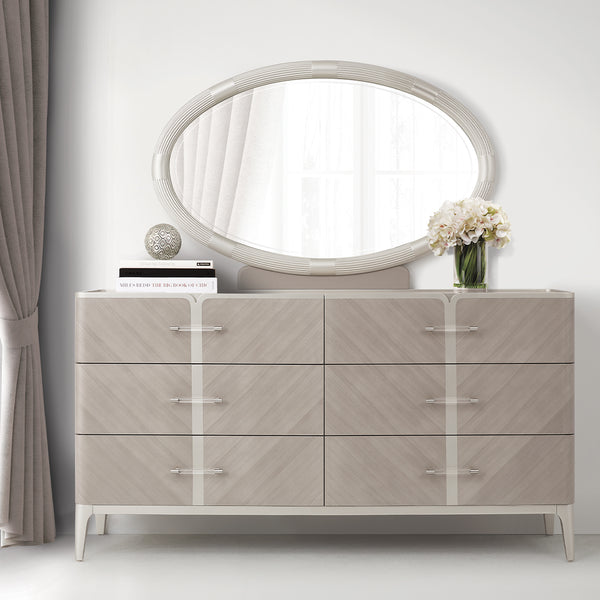 Lanterna Silver Mist Dresser With Mirror