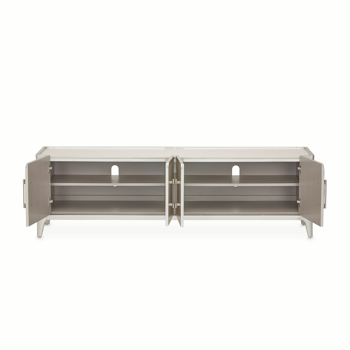 Lanterna Silver Mist Media Cabinet from Michael Amini - Luna Furniture