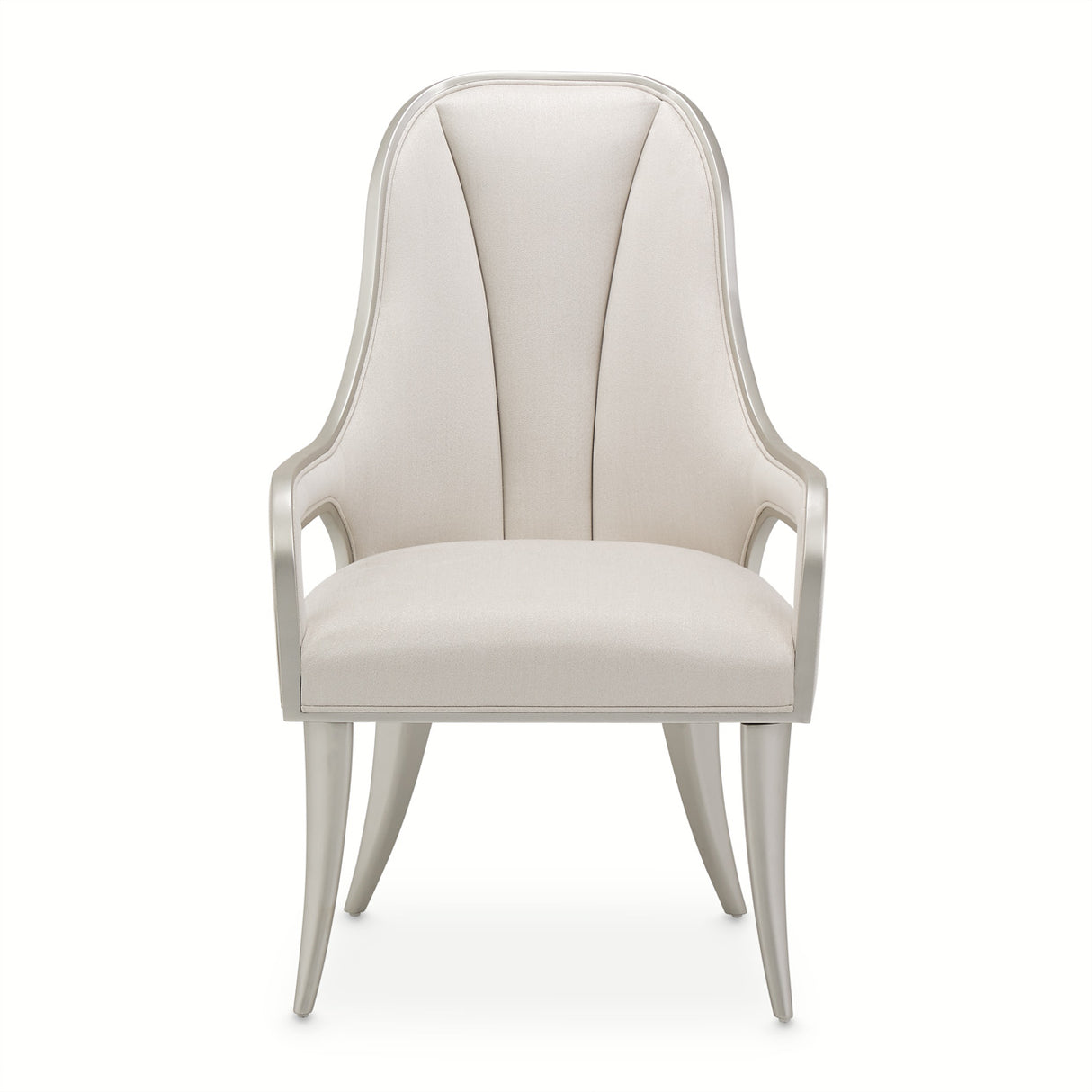 Penthouse Ash Gray Dining Arm Chair from Michael Amini - Luna Furniture