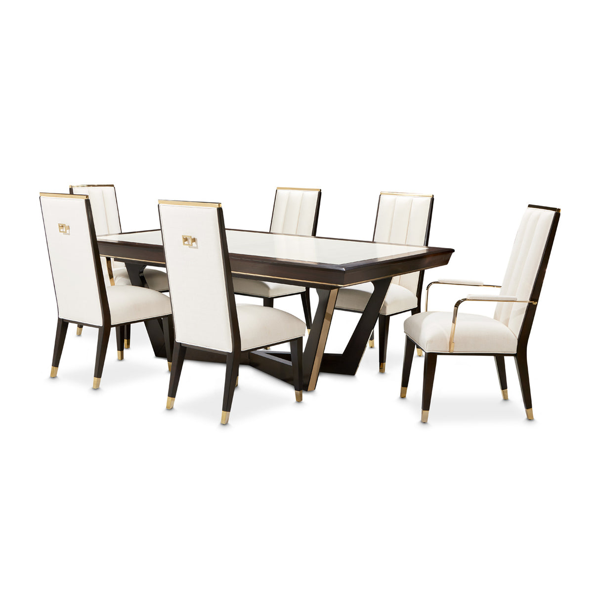 Belmont Place Espresso Rectangular Dining Table from Michael Amini - Luna Furniture