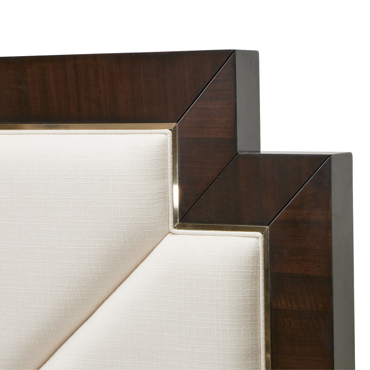 Belmont Place Espresso Eastern King Upholstered Bed from Michael Amini - Luna Furniture