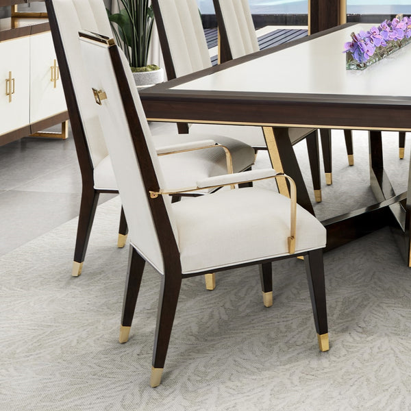 Belmont Place Espresso Dining Arm Chair