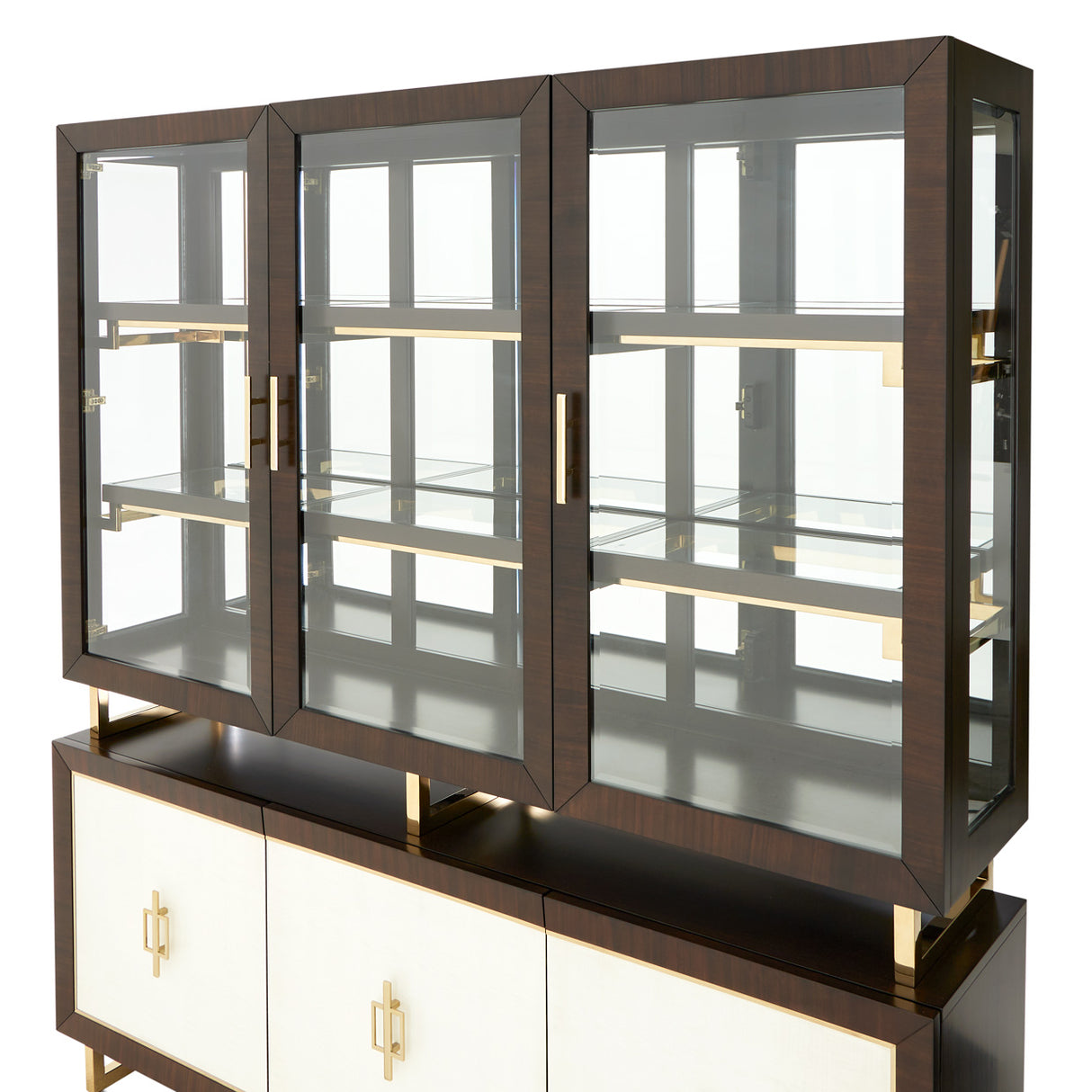 Belmont Place Espresso China Cabinet from Michael Amini - Luna Furniture