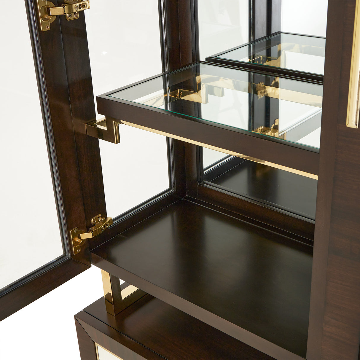 Belmont Place Espresso China Cabinet from Michael Amini - Luna Furniture