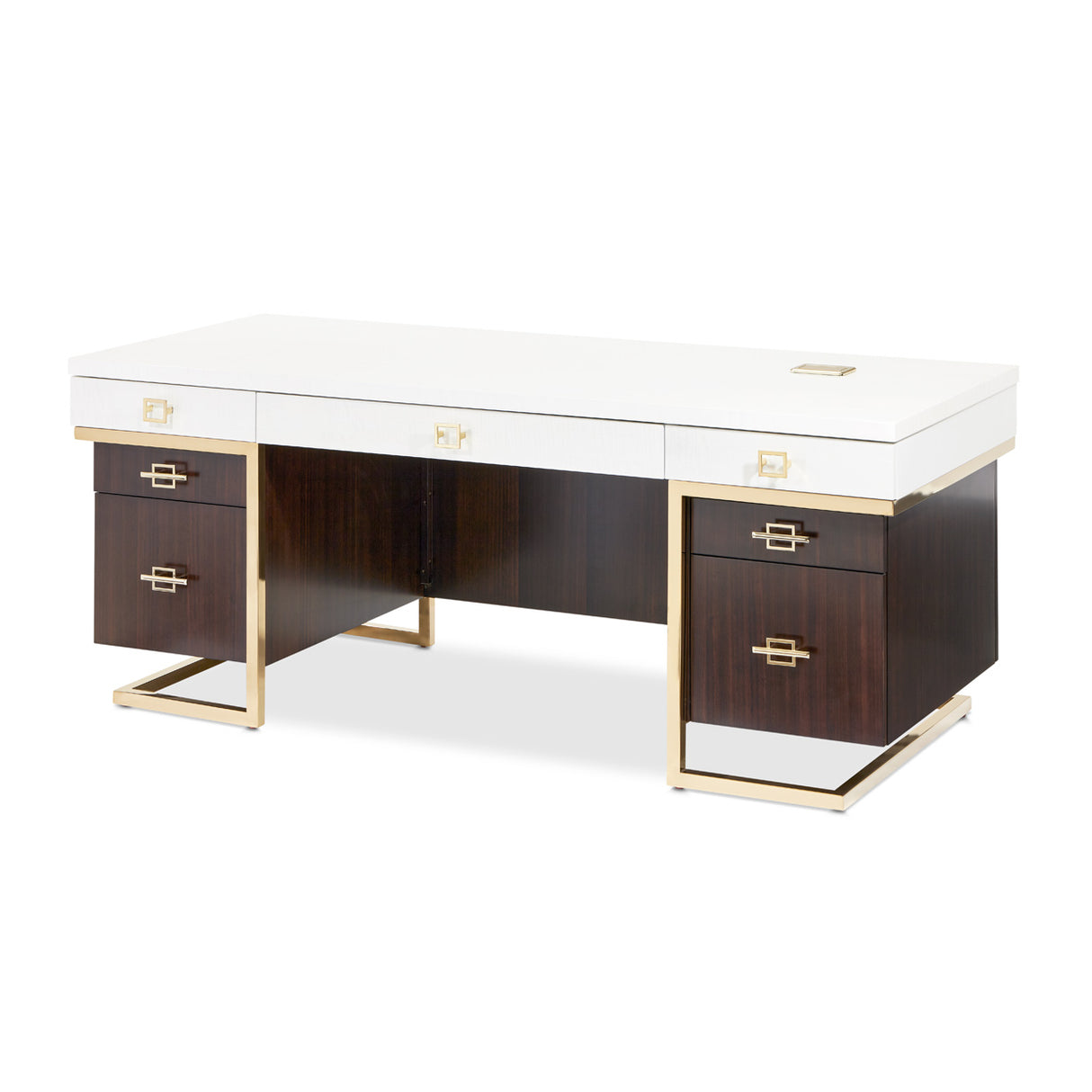 Belmont Place Espresso Desk from Michael Amini - Luna Furniture