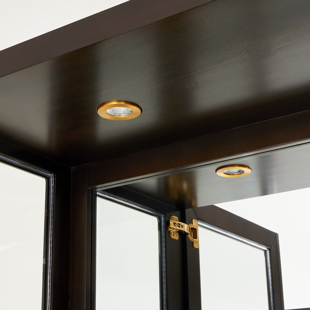 Belmont Place Espresso Display Cabinet from Michael Amini - Luna Furniture