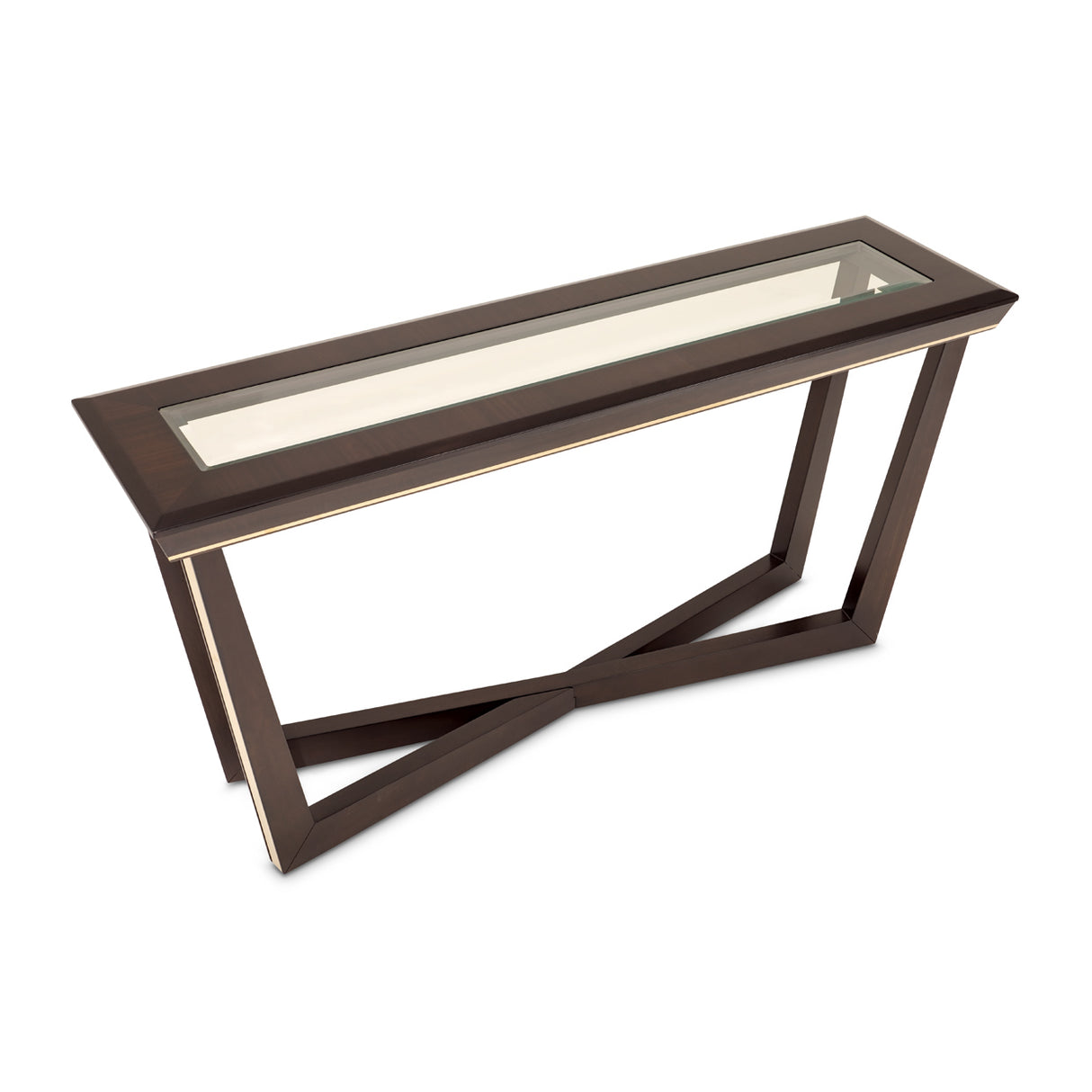 Belmont Place Espresso Console Table from Michael Amini - Luna Furniture