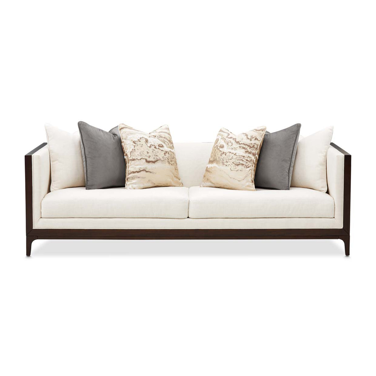 Belmont Place Espresso Sofa from Michael Amini - Luna Furniture