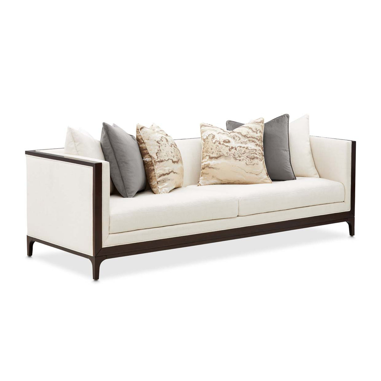 Belmont Place Espresso Sofa from Michael Amini - Luna Furniture