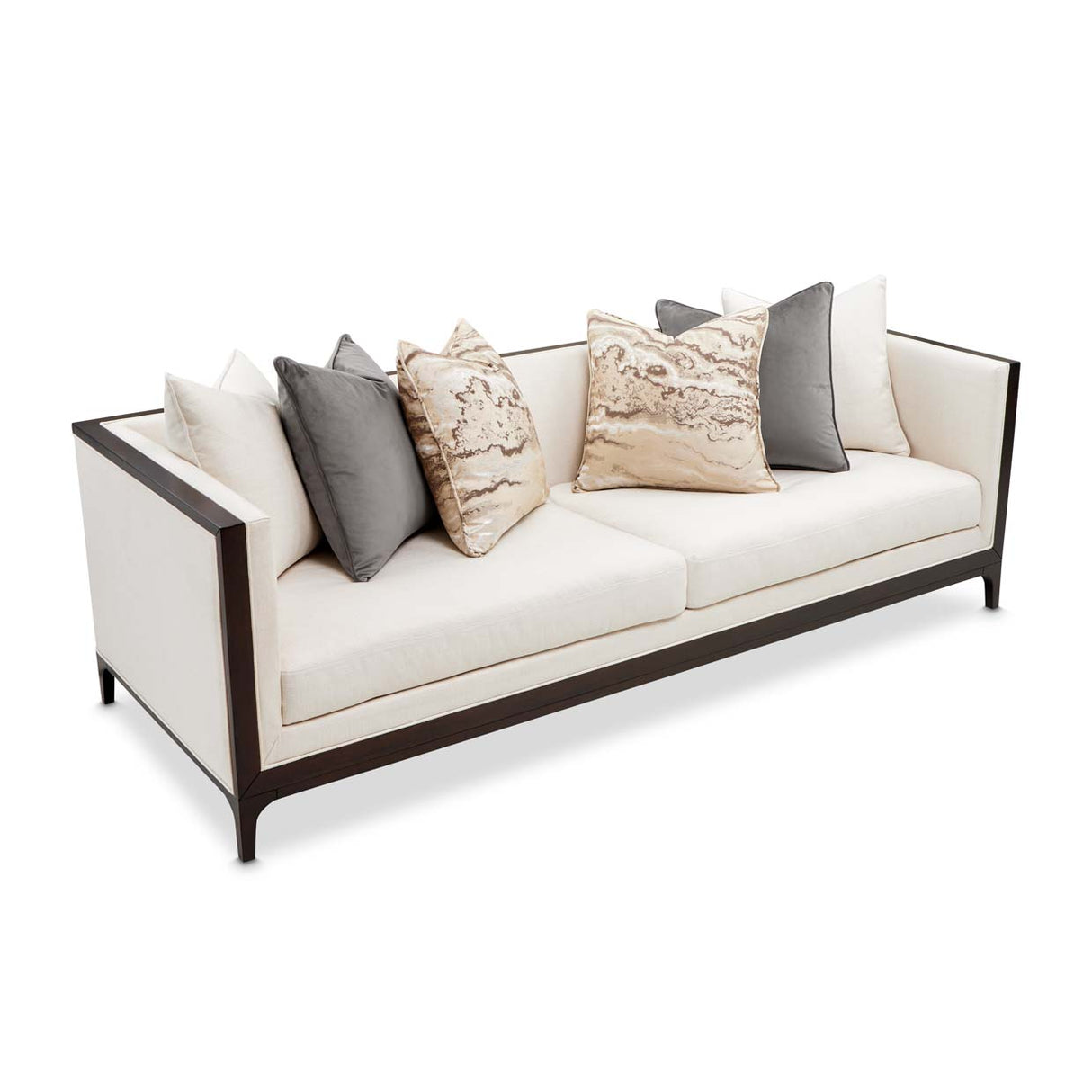 Belmont Place Espresso Sofa from Michael Amini - Luna Furniture